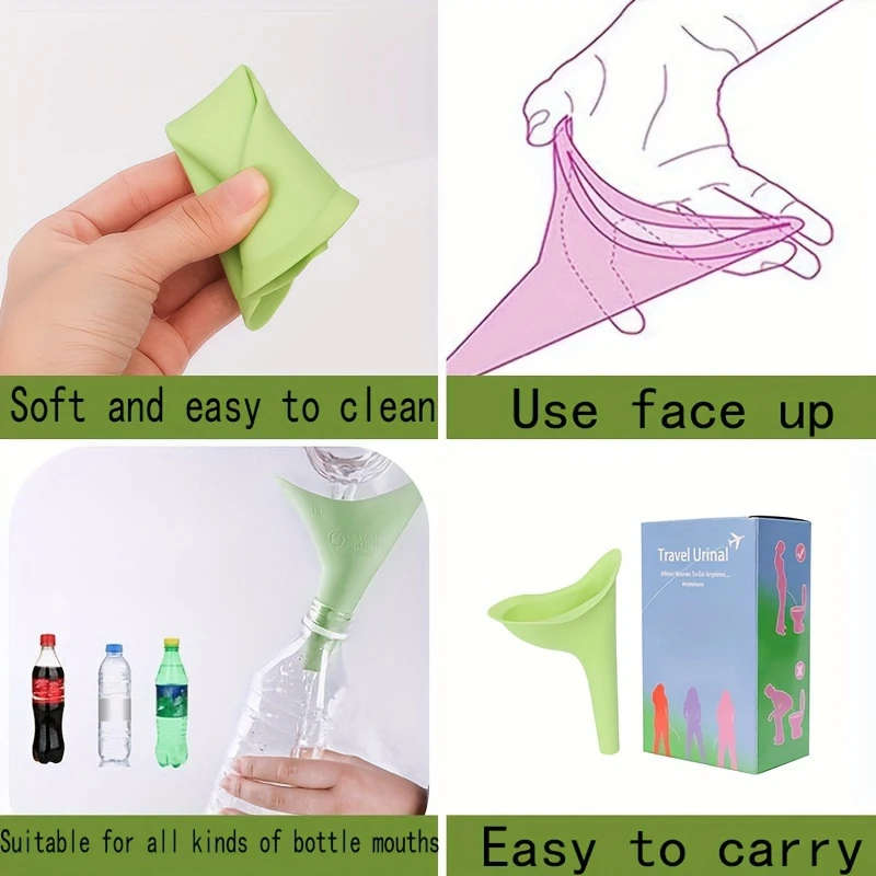 1pc Portable Female Urination Device Women Standing Pee Funnel Reusable Lightweight Emergency Urinal