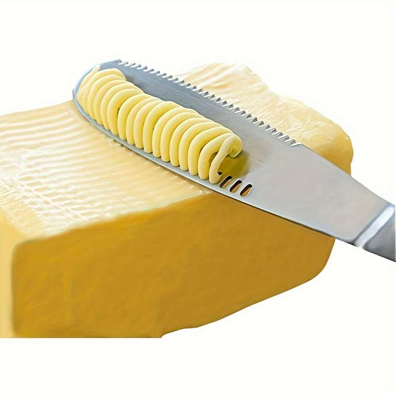 1pc Stainless Steel Cheese Knife 4-Inch Butter Knife with Holes Suitable for Cheese Bread Jam