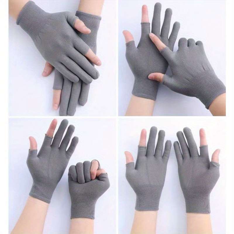 1 Pair Gray Warm Gloves