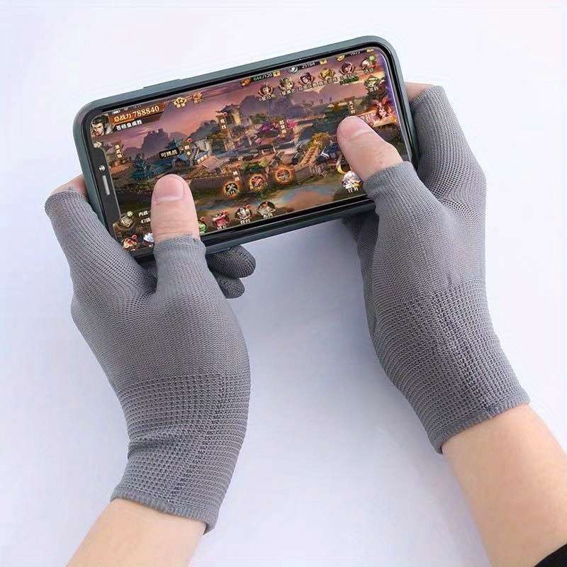 1 Pair Gray Warm Gloves