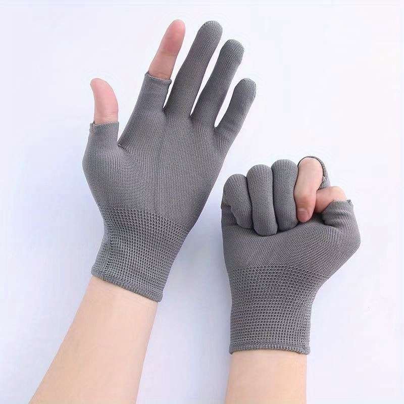 1 Pair Gray Warm Gloves