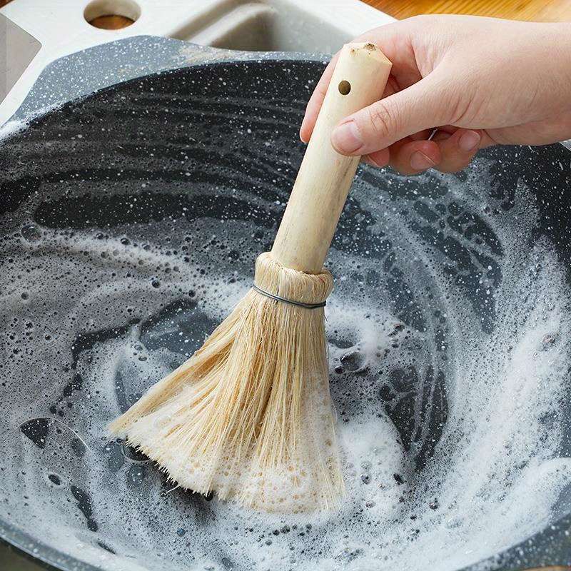 1 Piece Wooden Kitchen Brush, Easy Cleaning, No Electricity Required