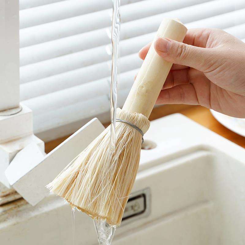 1 Piece Wooden Kitchen Brush, Easy Cleaning, No Electricity Required