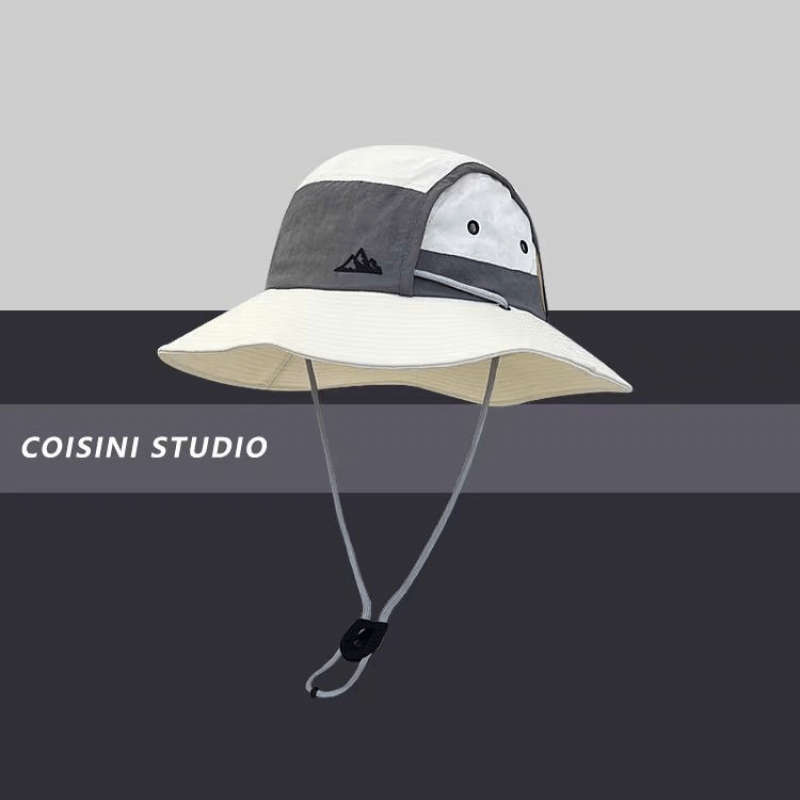 1pc Fisherman'S Hat Color-Blocked Right Peak