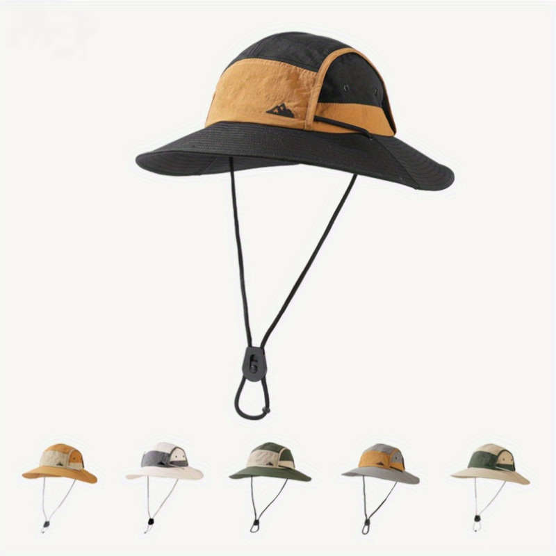1pc Fisherman'S Hat Color-Blocked Right Peak