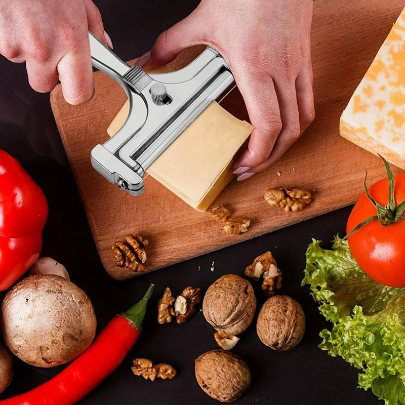 1pc Adjustable Cheese Slicer Easily Cut Perfectly Thin Or Thick Slices