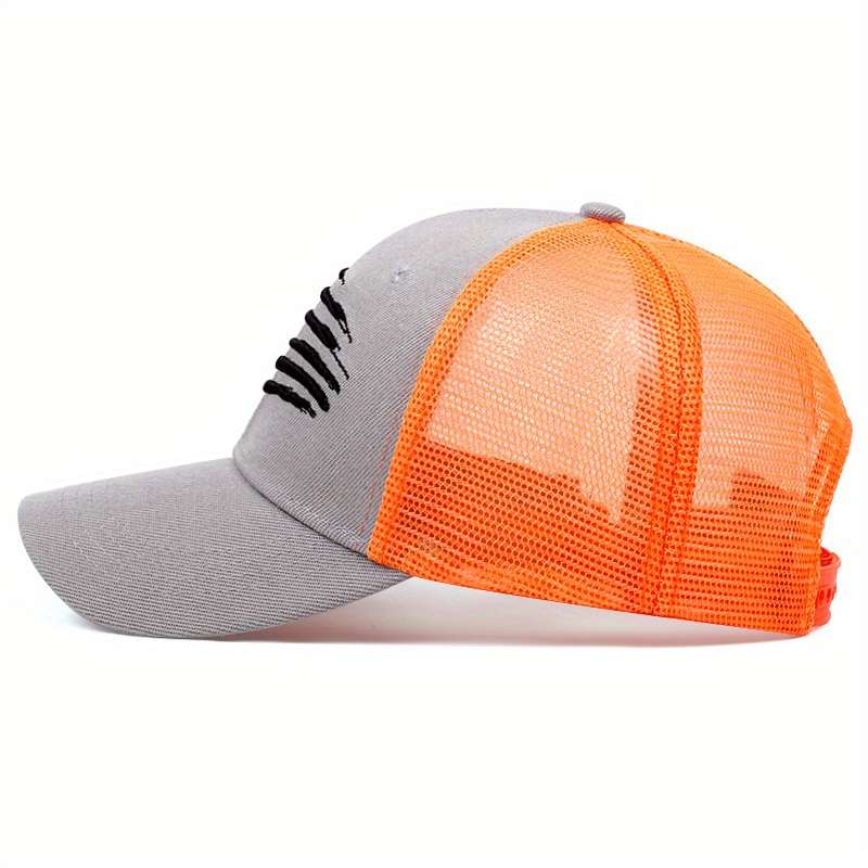 1pc Personalized Embroidered Baseball Cap Contrast Color Trucker Hats Summer Adjustable Breathable