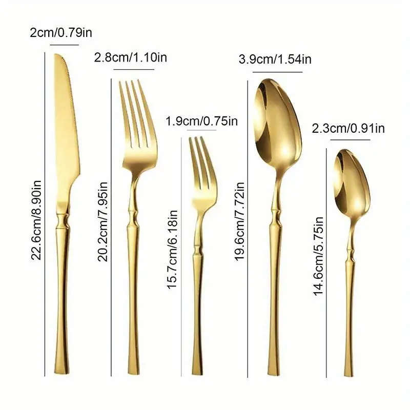 A Set Of 30pcs Stainless Steel Tableware Including Steak Knife Fork And Dessert Spoon Suitable For U