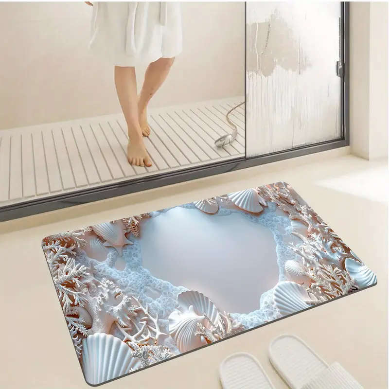 3 Piece Ocean Coast Bath Mat Set