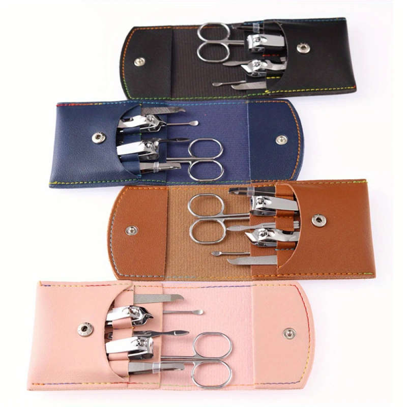 7pcs set Nail Clippers Manicure Tool Set with Portable Travel Case Cuticle Nippers And Cutter Kit