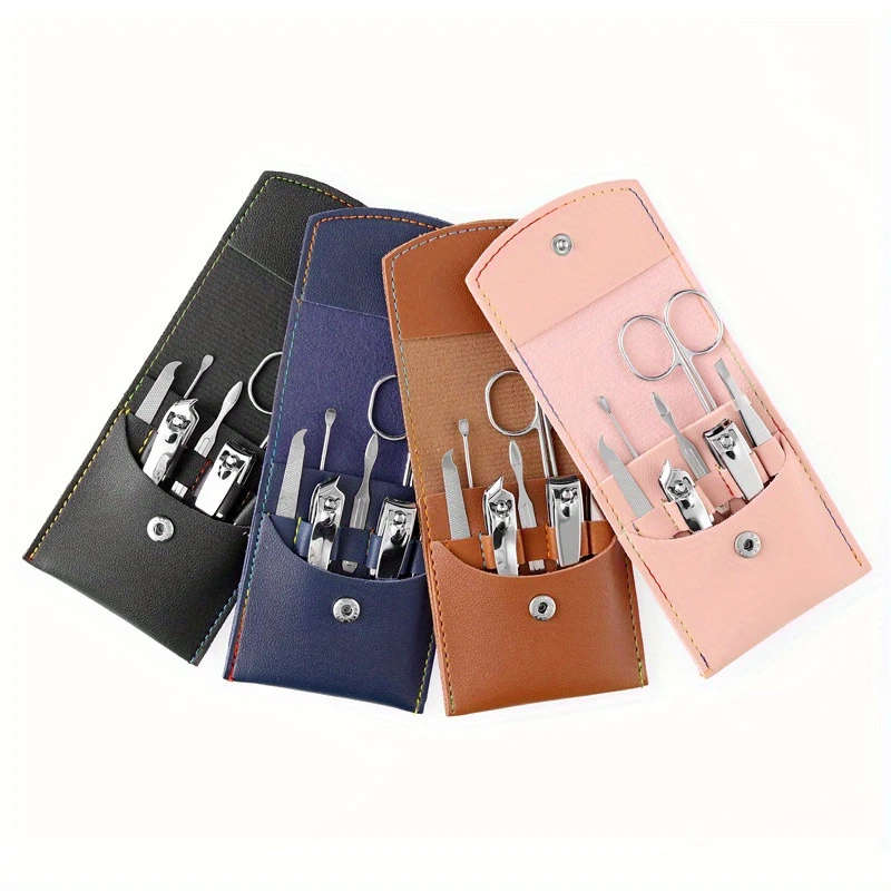 7pcs set Nail Clippers Manicure Tool Set with Portable Travel Case Cuticle Nippers And Cutter Kit