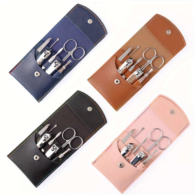 7pcs set Nail Clippers Manicure Tool Set with Portable Travel Case Cuticle Nippers And Cutter Kit