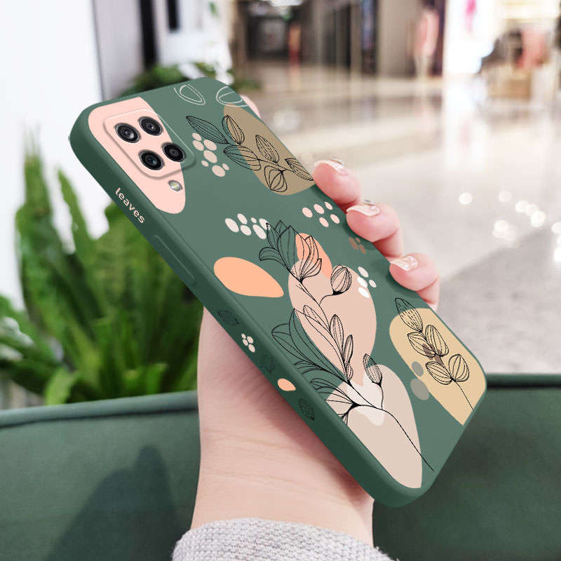 1pc Dark Green For Samsung Galaxy A22 Phone Cases