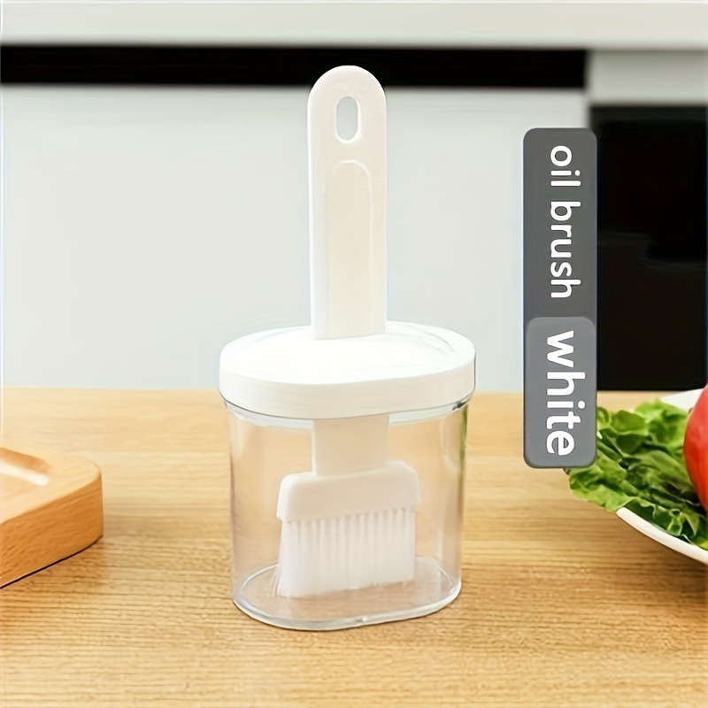 1pc Oil Brush Baking Brush With Oilcan Barbecue Brush With Oil Pot Household Oil Brush For
