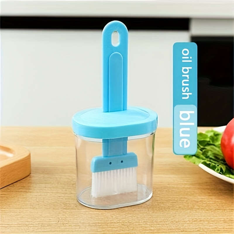 1pc Oil Brush Baking Brush With Oilcan Barbecue Brush With Oil Pot Household Oil Brush For