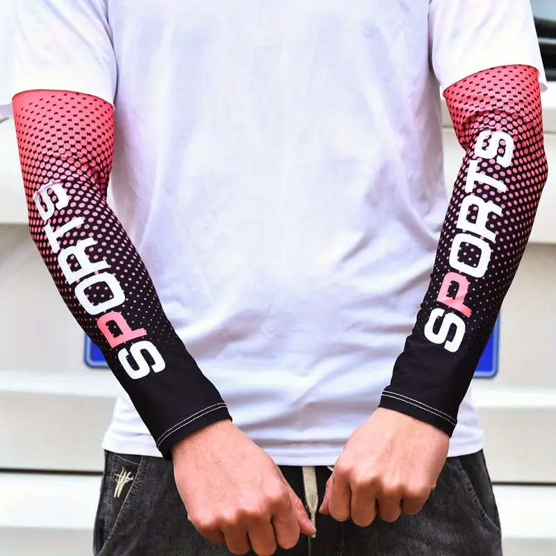 2pcs Cooling Arm Sleeves for Outdoor Sports UV Protection Breathable Nylon Ideal for Golf Cycling