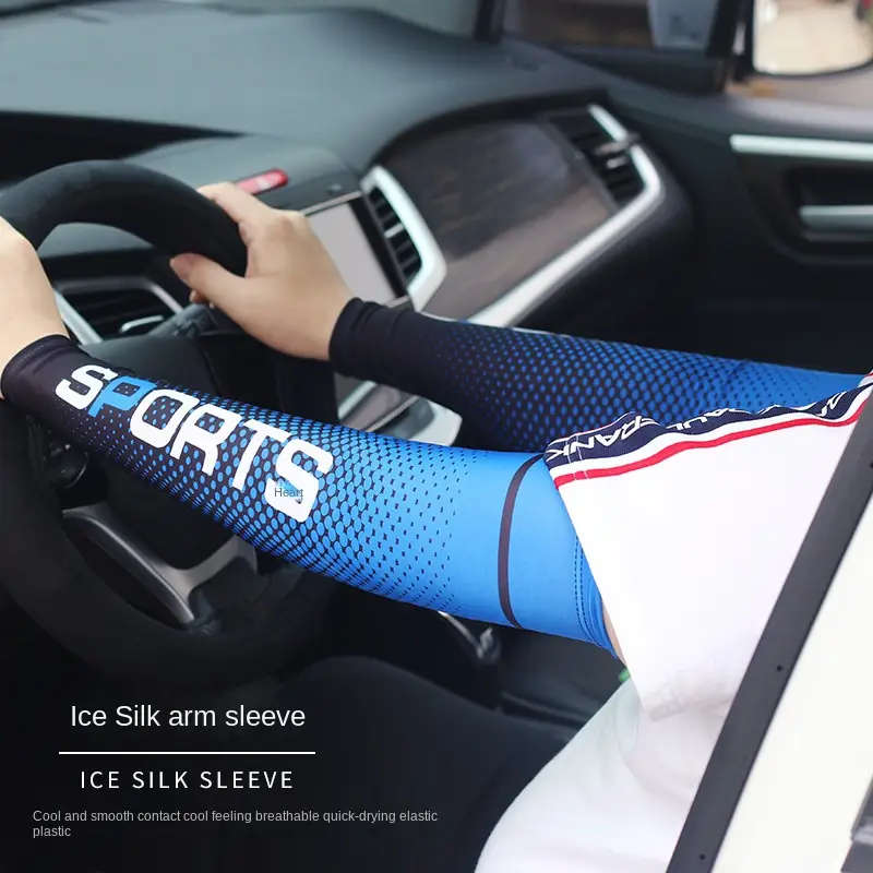 2pcs Cooling Arm Sleeves for Outdoor Sports UV Protection Breathable Nylon Ideal for Golf Cycling