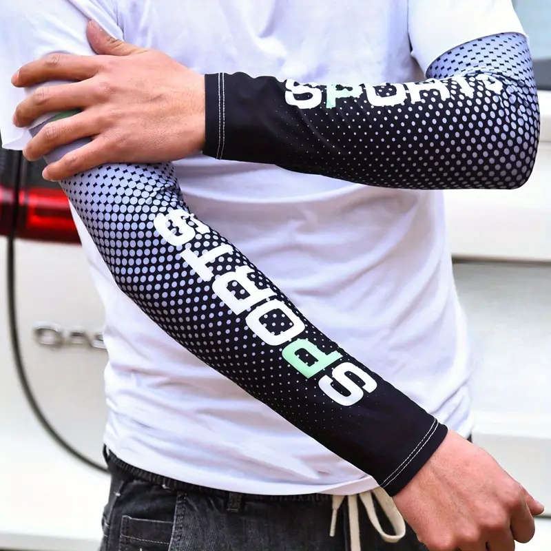 2pcs Cooling Arm Sleeves for Outdoor Sports UV Protection Breathable Nylon Ideal for Golf Cycling