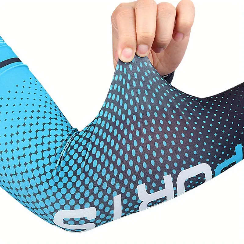 2pcs Cooling Arm Sleeves for Outdoor Sports UV Protection Breathable Nylon Ideal for Golf Cycling