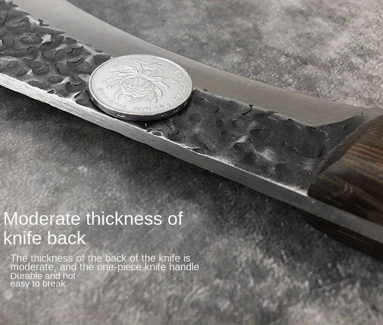 1pc Premium Stainless Steel Curved Knife with Faux Leather Sheath Lightweight Durable and A