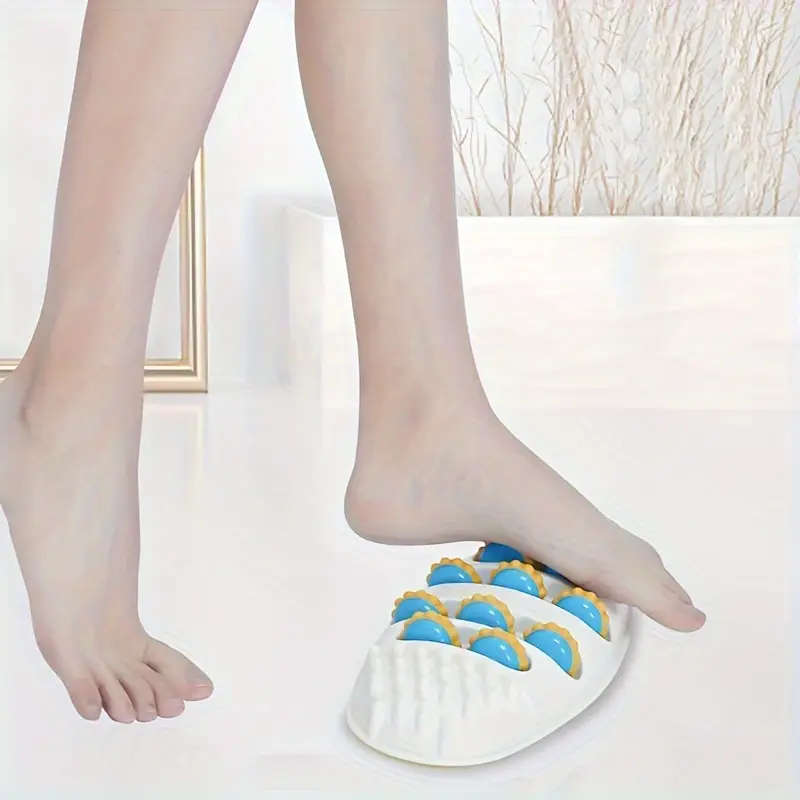 1pc 4-Row Foot Massager for Fitness Yoga ABS Material Muscle Relaxation Roller