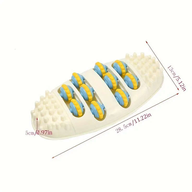1pc 4-Row Foot Massager for Fitness Yoga ABS Material Muscle Relaxation Roller