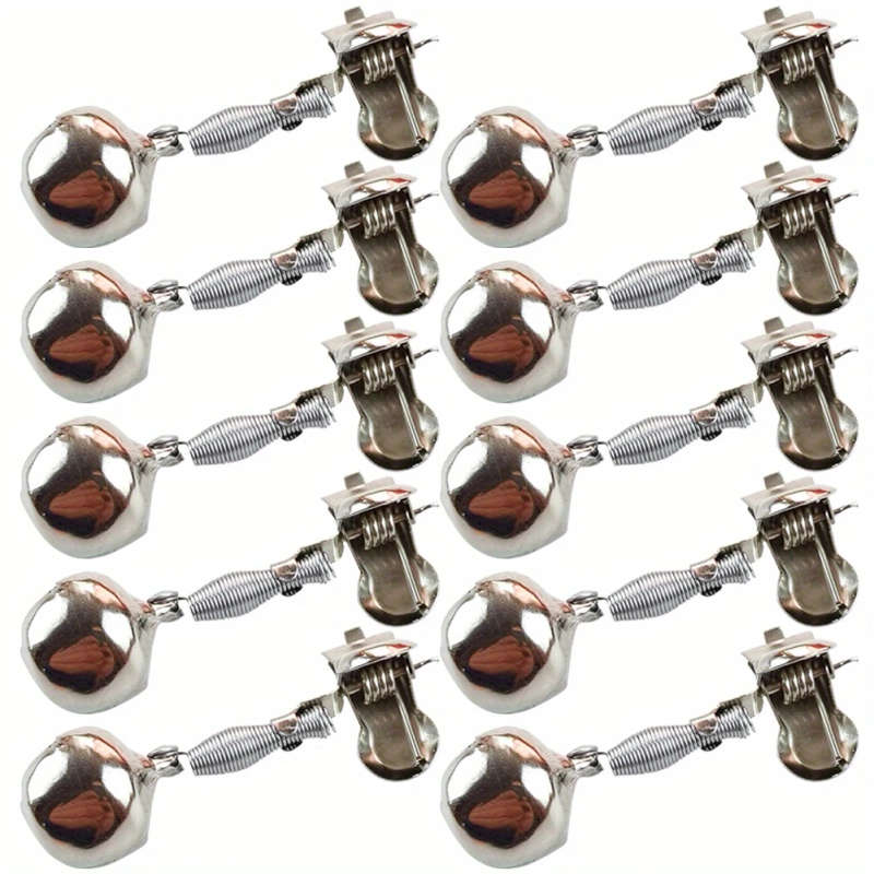 10pcs Fish Alarm Adjustable Metal Fish Alarm Bells Portable Tackle Fishing