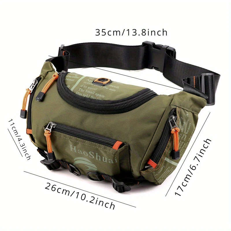 1pc Men's Large Capacity Chest Bag Sports Multi-functional Shoulder Bag Color sent randomly