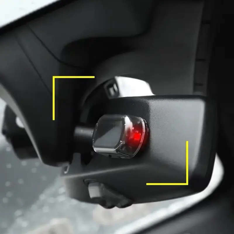 1pc Solar Powered Anti-Theft Car Light USB Rechargeable LED Motion Sensor Interior Decoration 5V Non