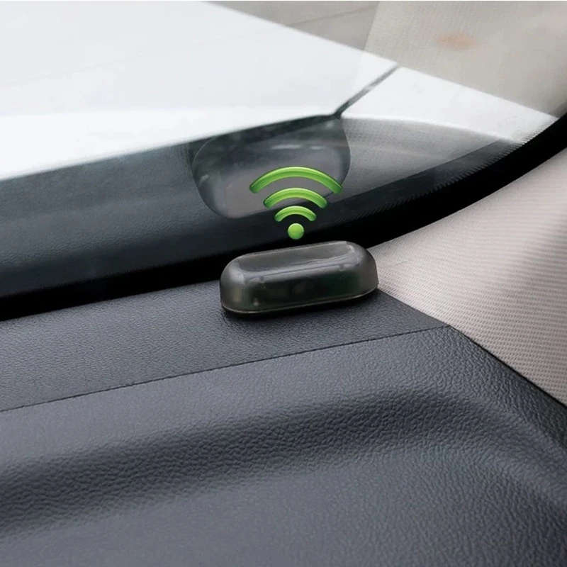 1pc Solar Powered Anti-Theft Car Light USB Rechargeable LED Motion Sensor Interior Decoration 5V Non