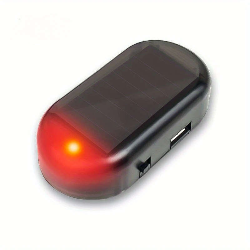 1pc Solar Powered Anti-Theft Car Light USB Rechargeable LED Motion Sensor Interior Decoration 5V Non