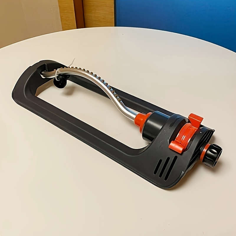 1Pc Orange Gray Automatic Swing Sprinkler With Rotating Nozzle