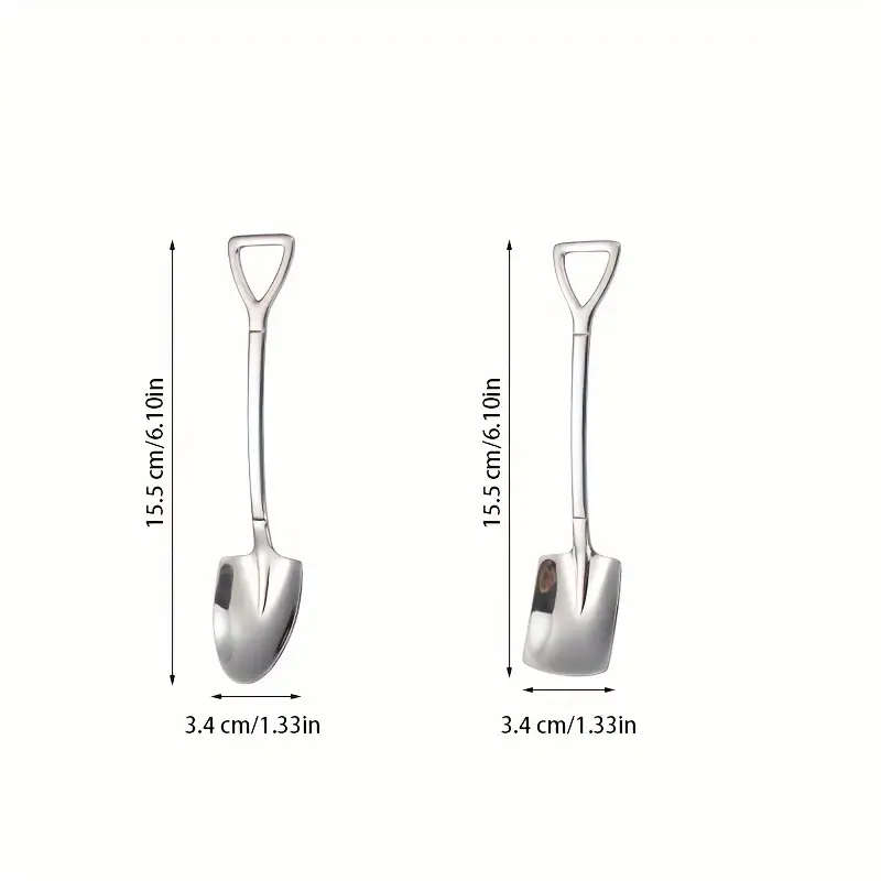 Set Of 6 Stainless Steel Dessert Spoons