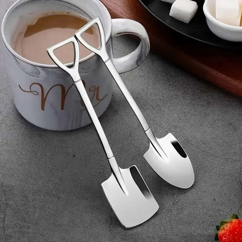 Set Of 6 Stainless Steel Dessert Spoons