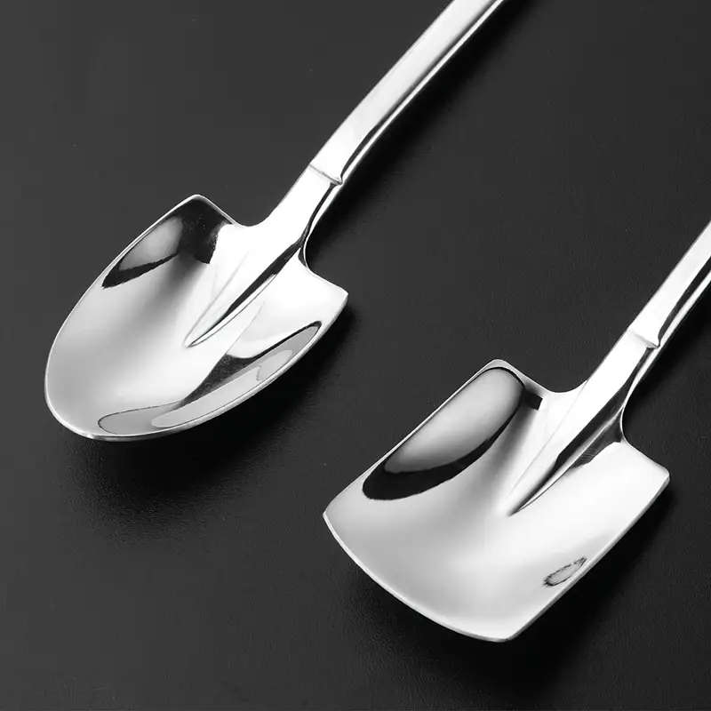 Set Of 6 Stainless Steel Dessert Spoons