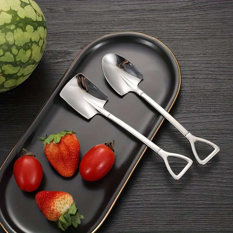 Set Of 6 Stainless Steel Dessert Spoons