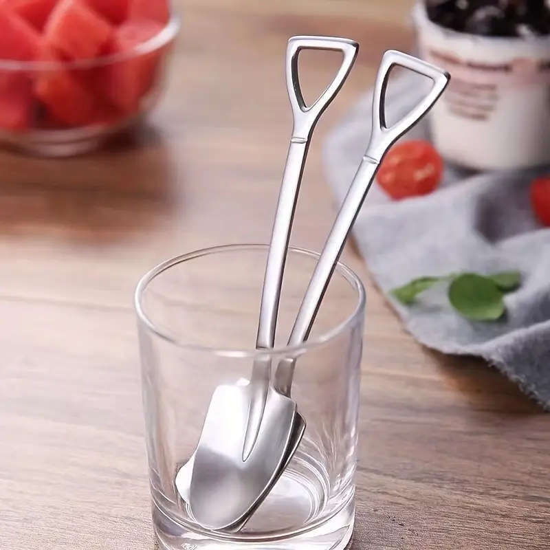 Set Of 6 Stainless Steel Dessert Spoons