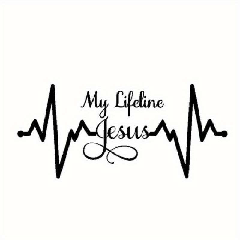 1pc Black   Jesus Christian Themed Stickers