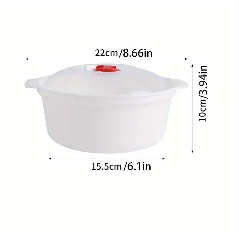 3pcs Set Silicone Microwave Steamer Bowl with Lid Healthy Easy Clean Portable for Home Ca