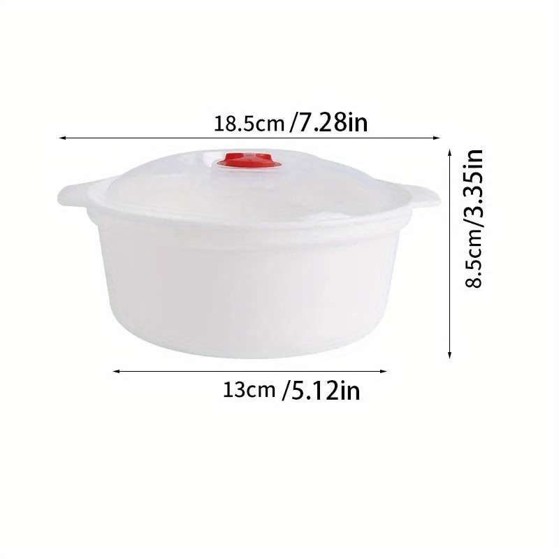 3pcs Set Silicone Microwave Steamer Bowl with Lid Healthy Easy Clean Portable for Home Ca