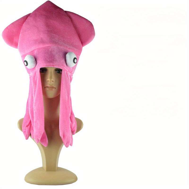 1pc 1pc Rainbow Octopus Hat Funny Squid Costume Cap Polyester Material 30cm 11.8inch Festive P