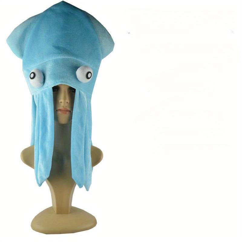 1pc 1pc Rainbow Octopus Hat Funny Squid Costume Cap Polyester Material 30cm 11.8inch Festive P