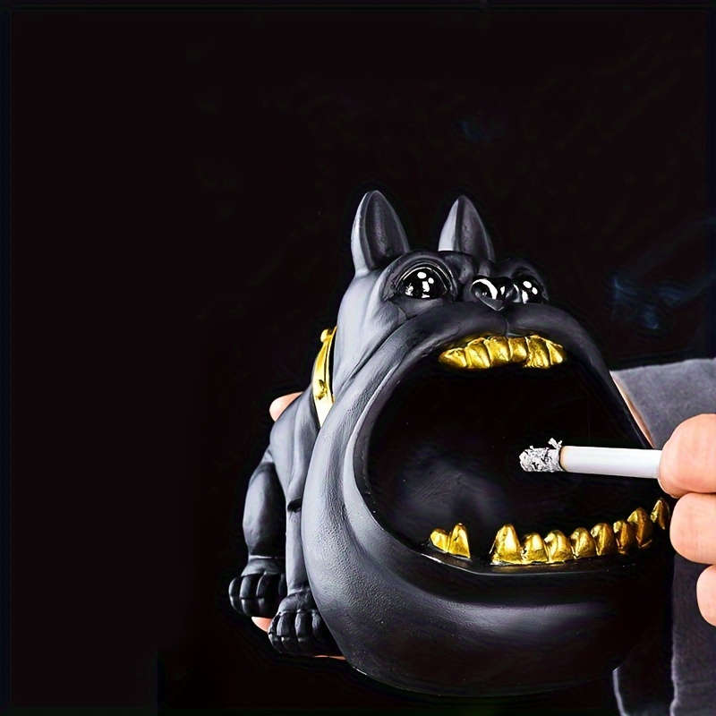 1pc Bully Dog Ashtray Decoration Key Storage Box Resin Sculpture Crafts For Home Room Living
