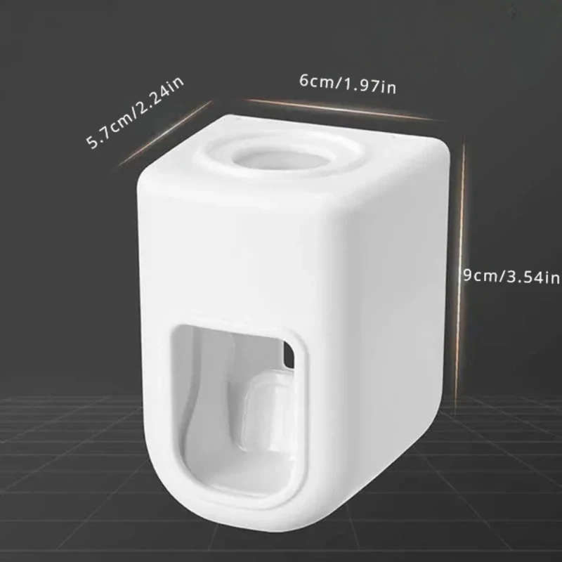 1Pc Easy Install Wall Mounted Automatic Toothpaste Dispenser Toothbrush Holder