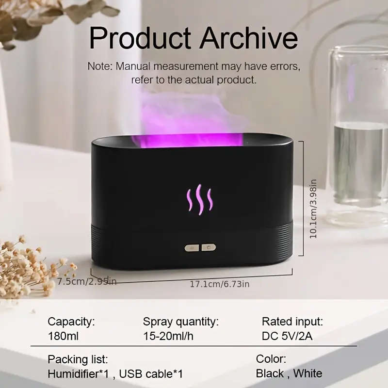 1pc USB-Powered Portable Humidifier with LED Color Changing Lights Cool Mist Aroma Diffuser Ideal fo