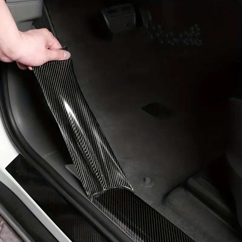 Carbon Fiber Car Door Trim Stickers Multifunctional Waterproof and Scratch-Resistant