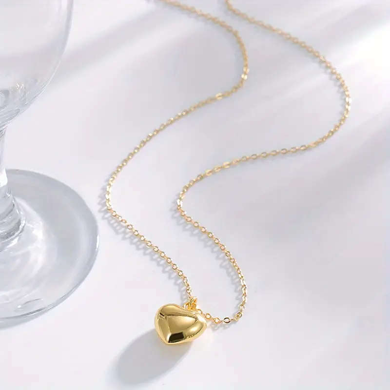 18K Golden-Plated Heart Pendant WITH Necklace
