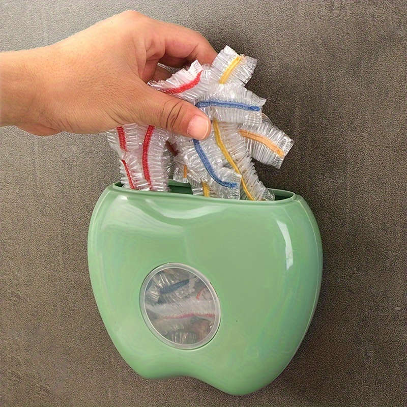1pc Multipurpose Apple-Shaped Wall-Mounted Storage Organizer for Plastic Wrap and Food Covers