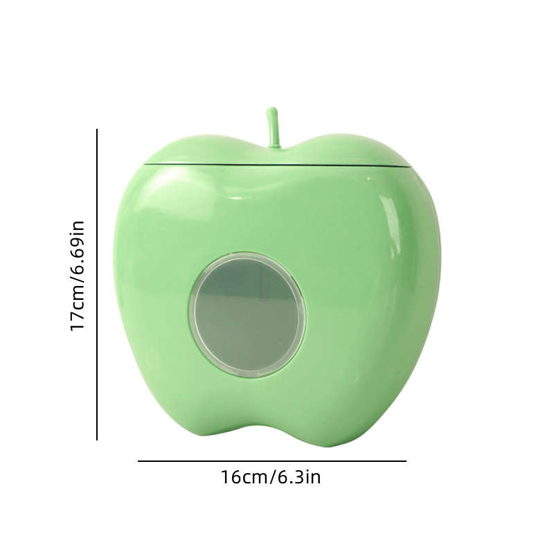 1pc Multipurpose Apple-Shaped Wall-Mounted Storage Organizer for Plastic Wrap and Food Covers