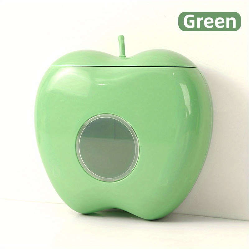 1pc Multipurpose Apple-Shaped Wall-Mounted Storage Organizer for Plastic Wrap and Food Covers